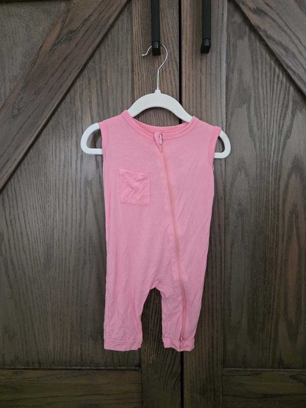 Kyte Shortie Pink Sleeveless Zip Romper
